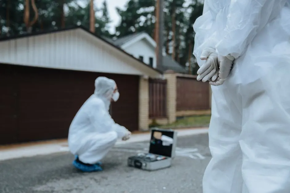 Technician using a drain camera to inspect inside a drain pipe at a Bedford, Texas property.